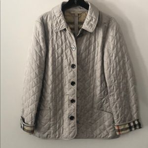 Burberry Brit Button Down Classic Quilted Jacket